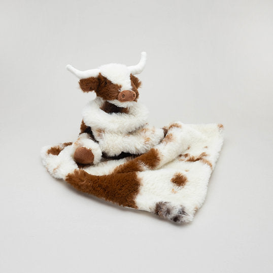 Texas Longhorn Cow Baby Toy Soother Comforter & Soother Box