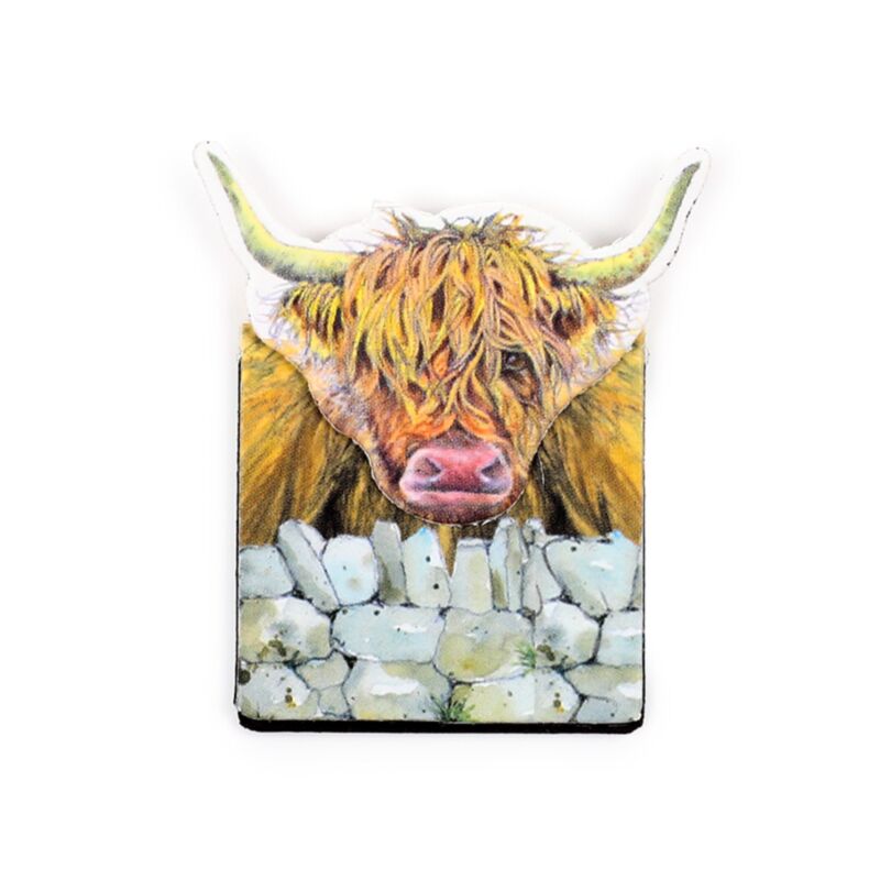 Jan Pashley Highland Coo Cow Magnetic Bookmark Set