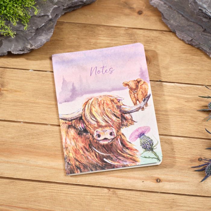 HIGHLAND COW WITH THISTLE NOTEBOOK