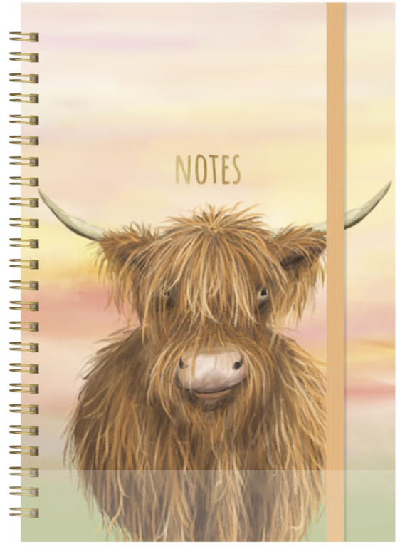 Highland Cow A5 Wiro Notebook
