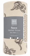 Country Club Natural Highland Cow Blanket Throw