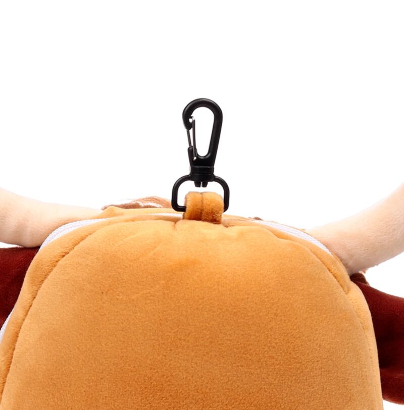 Relaxeazzz Highland Coo Cow Plush Furry Fringe Travel Pillow & Eye Mask