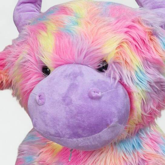 Extra Large Rainbow Highland Cow - 60cm