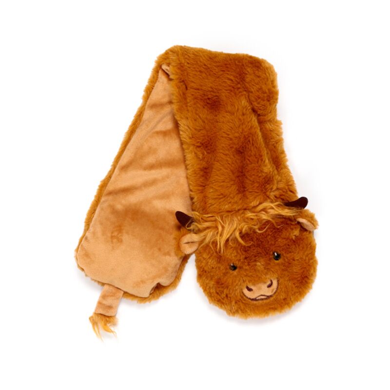 Highland Coo Cow Microwavable Plush Neck Warmer Lavender Heat Pack