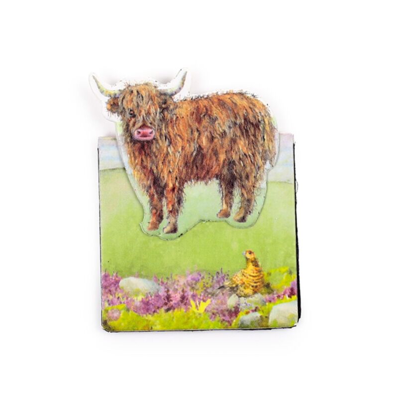 Jan Pashley Highland Coo Cow Magnetic Bookmark Set