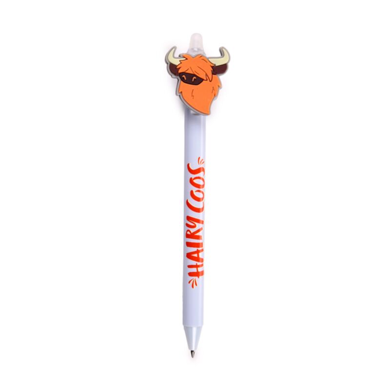 Hairy Coos Cow Highland Coo Erasable Pen with PVC Topper