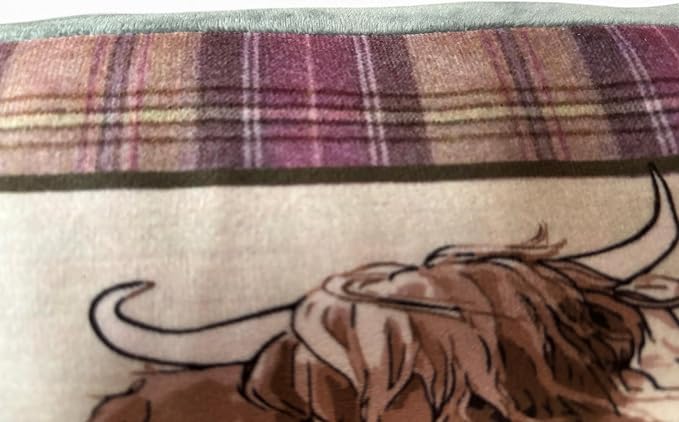 Highland Cow Design Printed Plush Draught Excluder