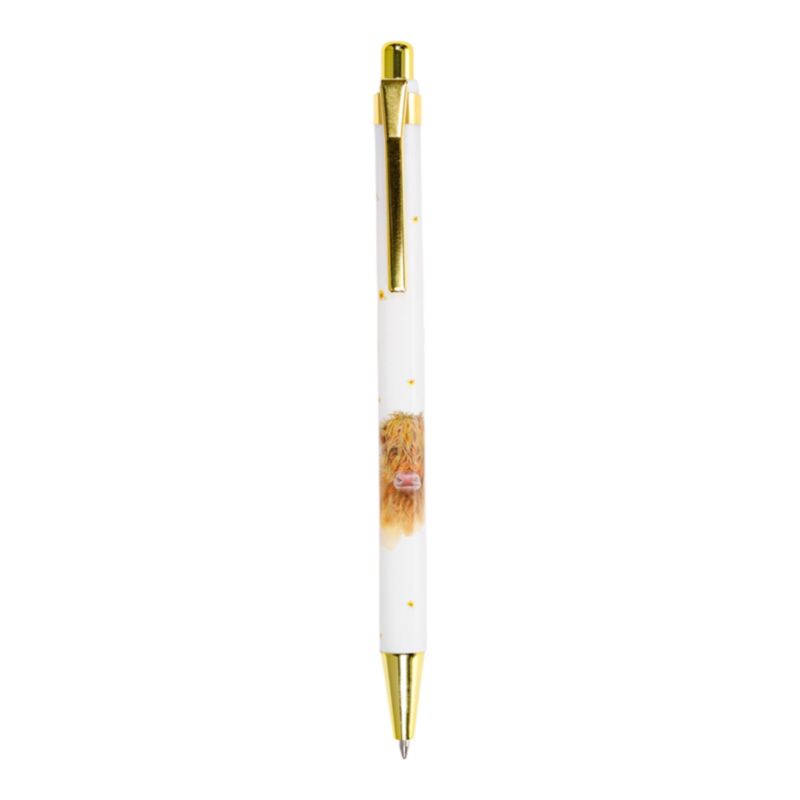 Jan Pashley Highland Coo Cow Twin Pen Set