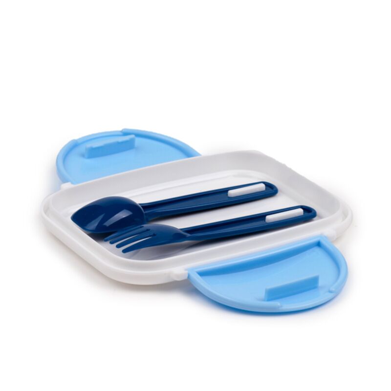 Adoramals Highland Coo Cow Clip Lock Stacked Bento Lunch Box with Cutlery