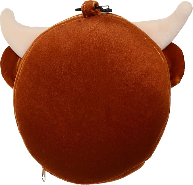Relaxeazzz Highland Coo Cow Plush Travel Pillow & Eye Mask