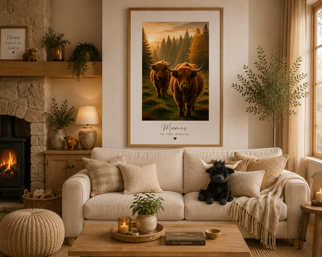 Mama's in the Making | Highland Cow Nursery Collection | Instant Download