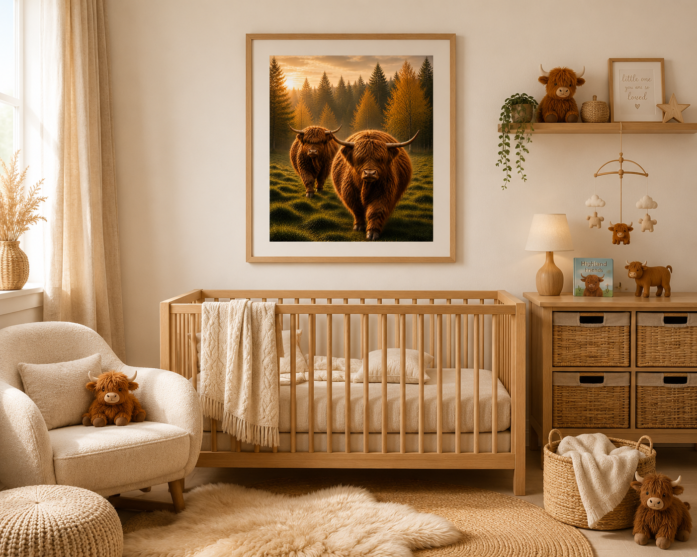 Mama's in the Making | Highland Cow Nursery Collection | Instant Download