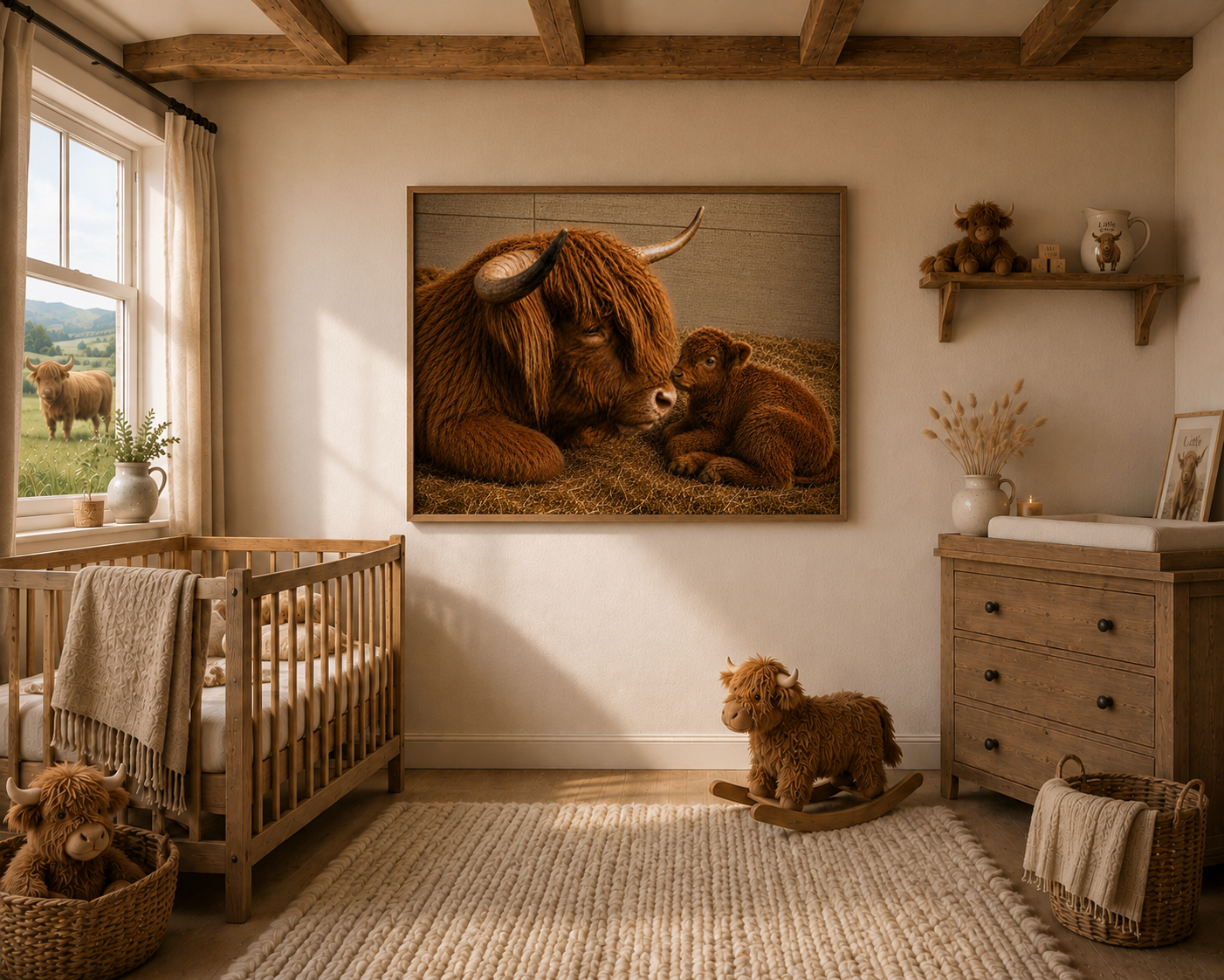 Home at Last | Highland Cow Nursery Collection | Instant Download