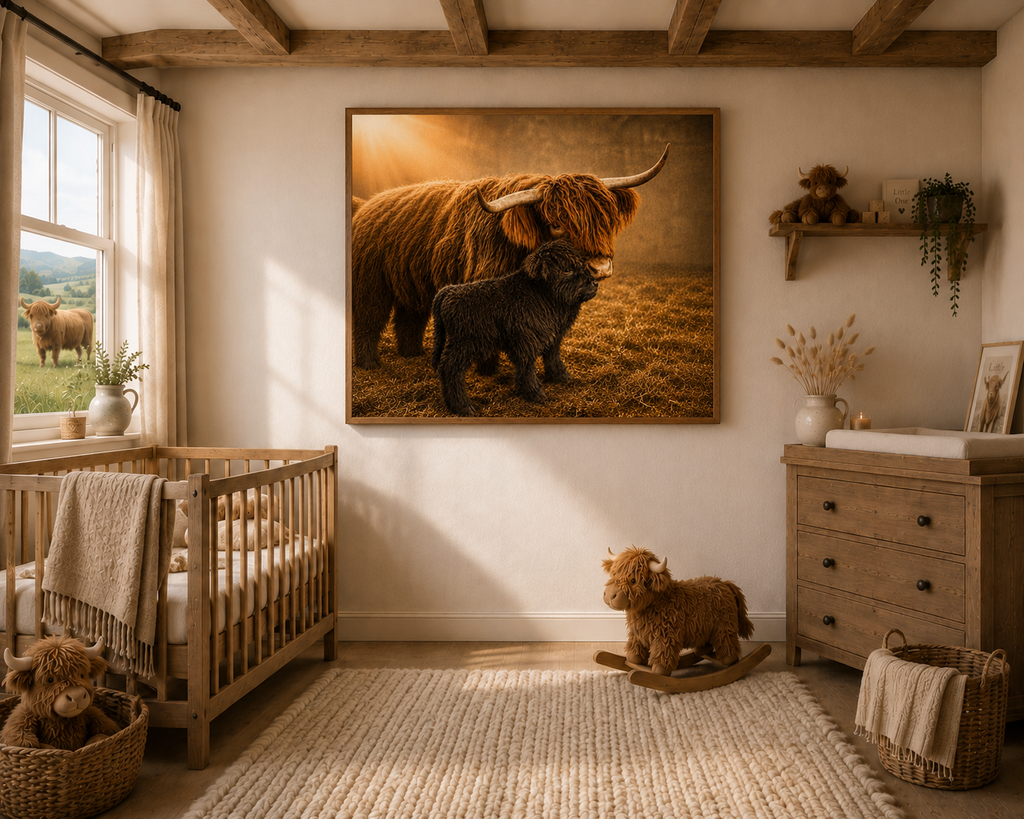 Mommy and Me | Highland Cow Nursery Collection | Instant Download