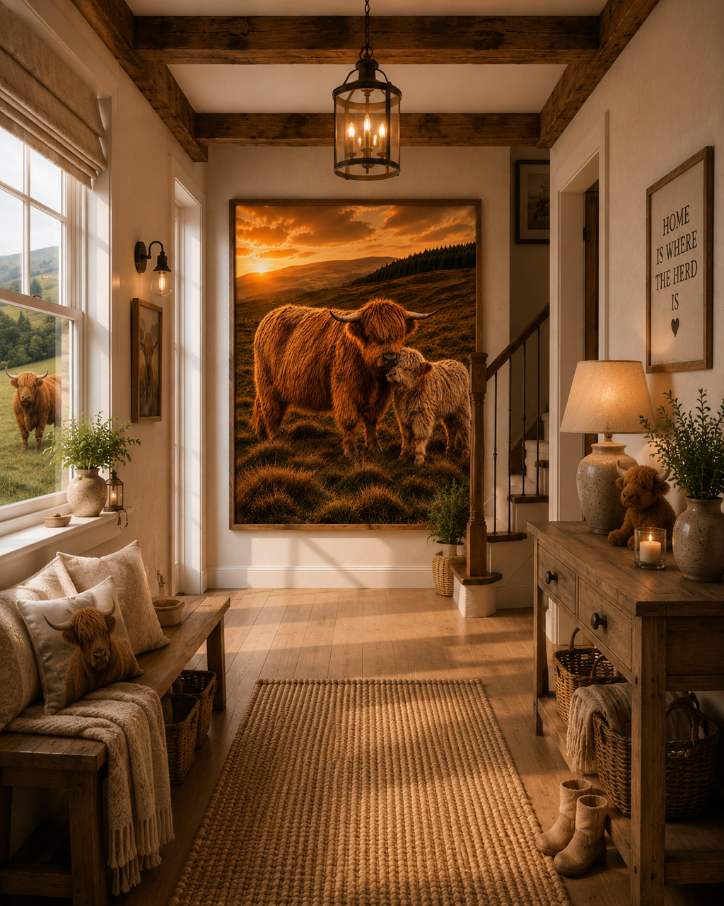 Never Alone | Highland Cow Nursery Collection | Instant Download