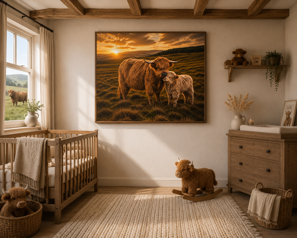 Never Alone | Highland Cow Nursery Collection | Instant Download
