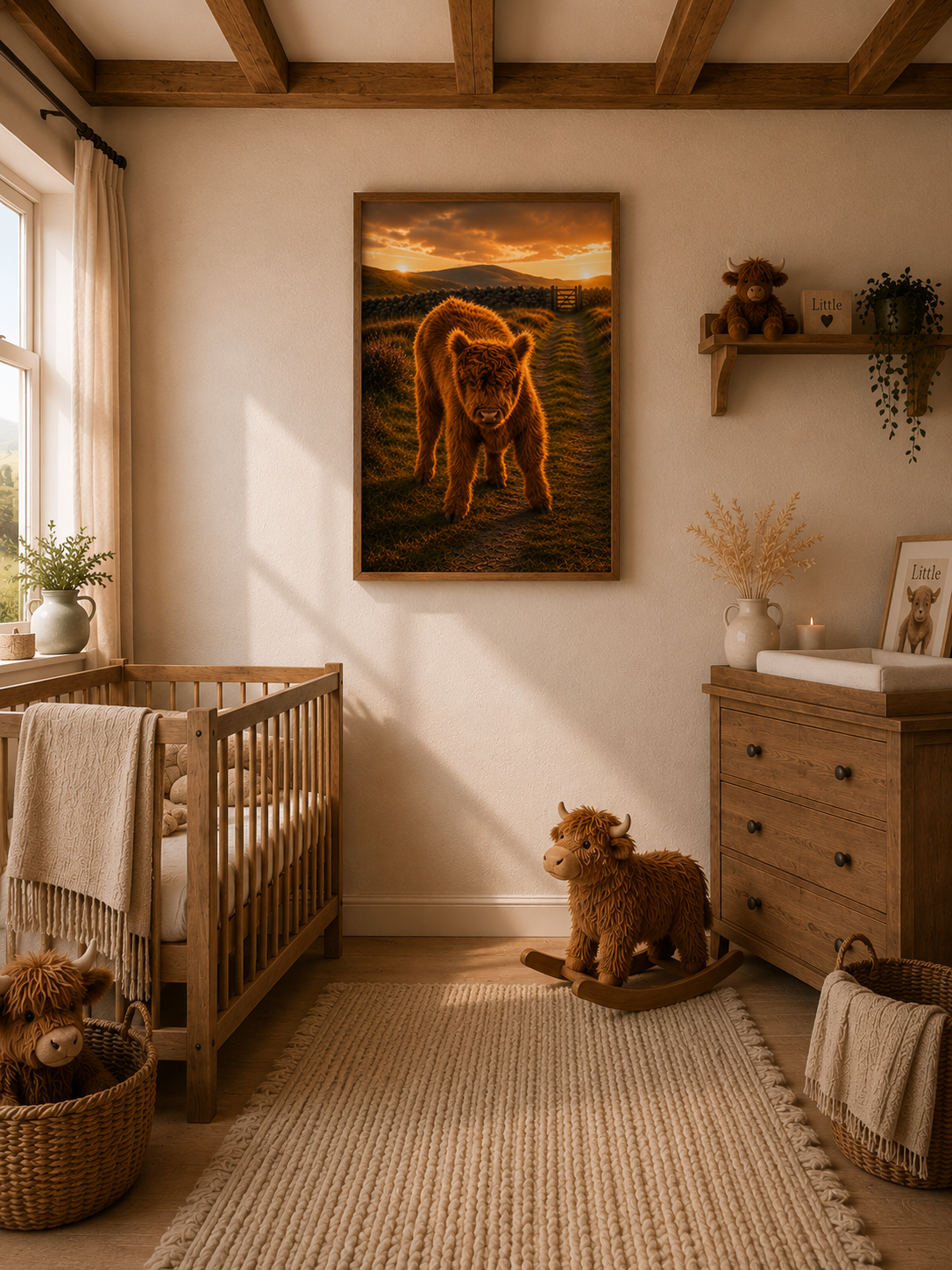 The Little Explorer | Highland Cow Nursery Collection | Instant Download