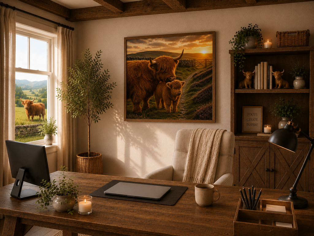 The Protector | Highland Cow Nursery Collection | Instant Download