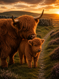 The Protector | Highland Cow Nursery Collection | Instant Download