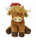 Highland Cow with Christmas Hat 25cm