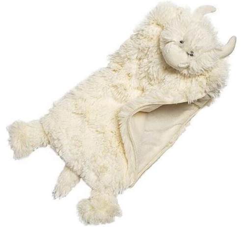 Cream Highland Coo Hot Water Bottle Cover/PJ Case