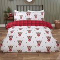 Festive Fergus Highland Cow Reversible Duvet Set - Single