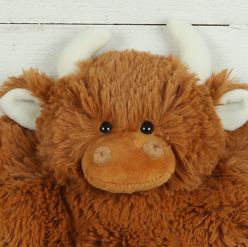 Brown Highland Coo Hot Water Bottle Cover/PJ Case