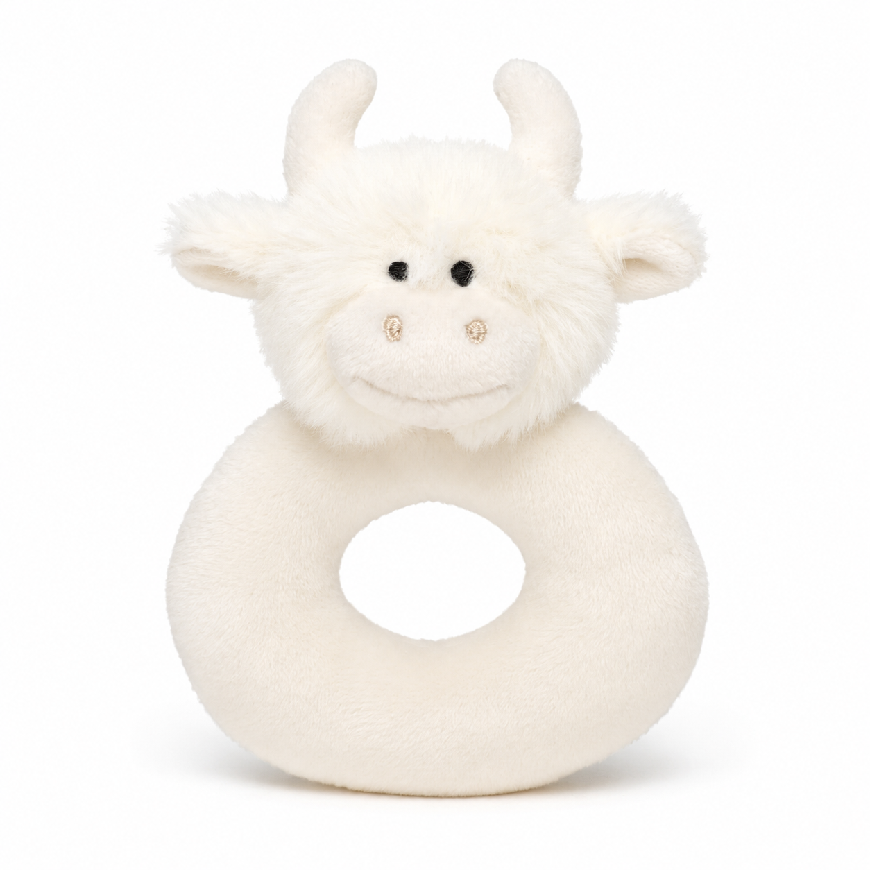 Cream Highland Cow Rattle