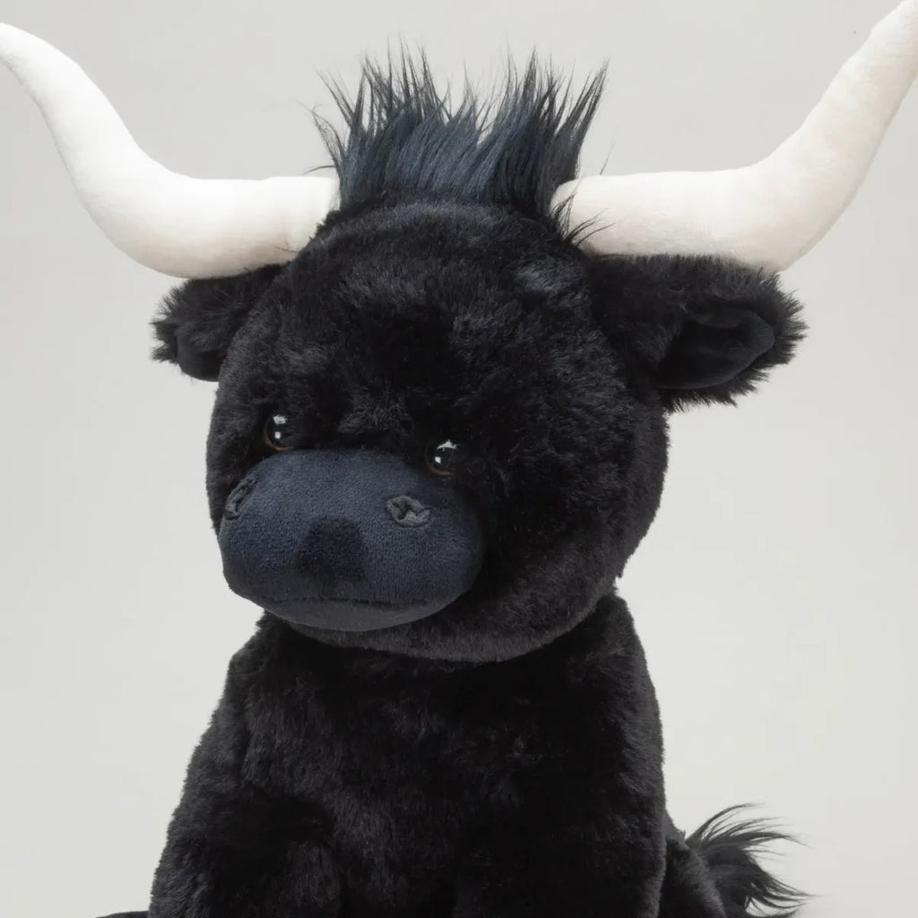 Large Longhorn Black Highland Coo Cow - 30cm