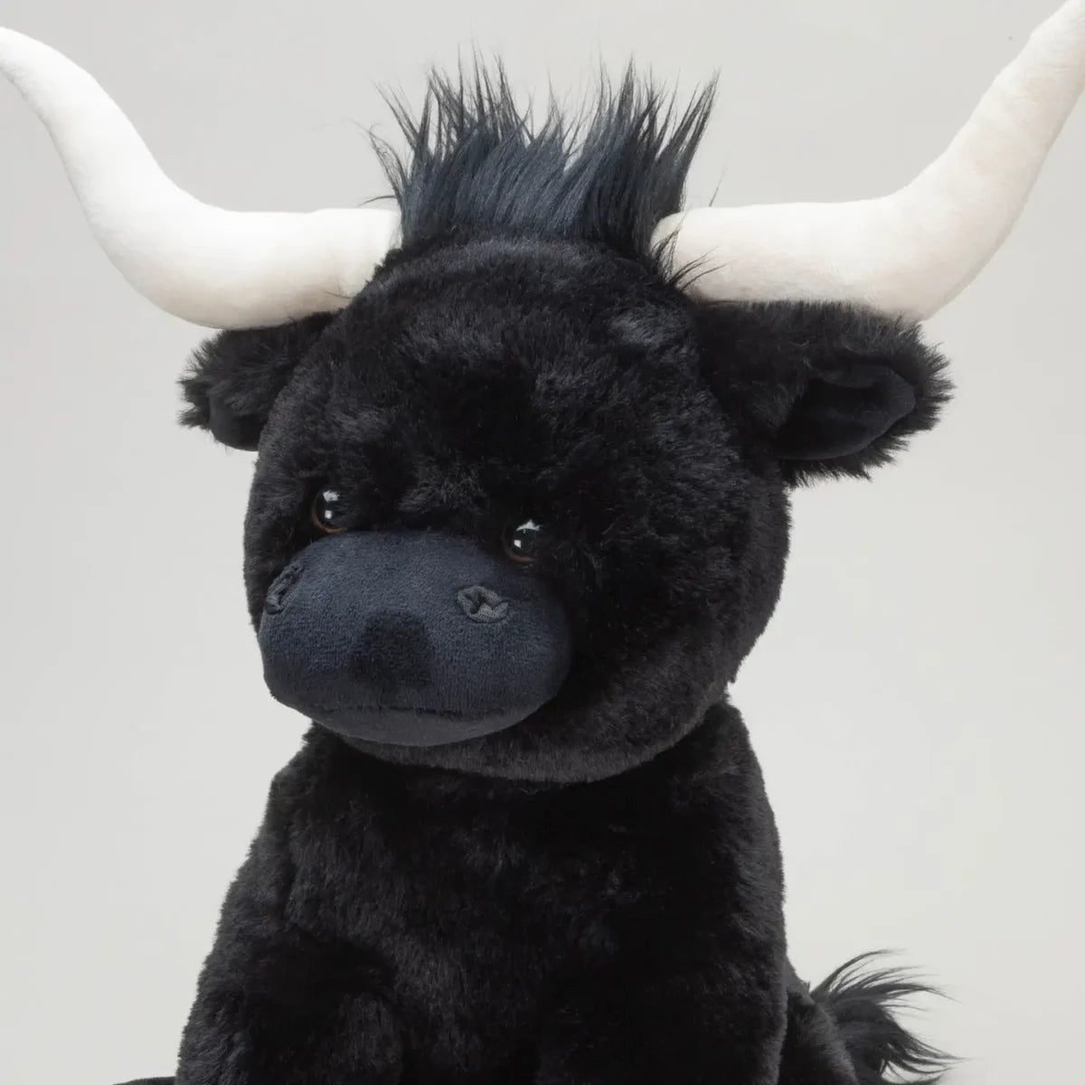 Large Longhorn Black Highland Coo Cow - 30cm