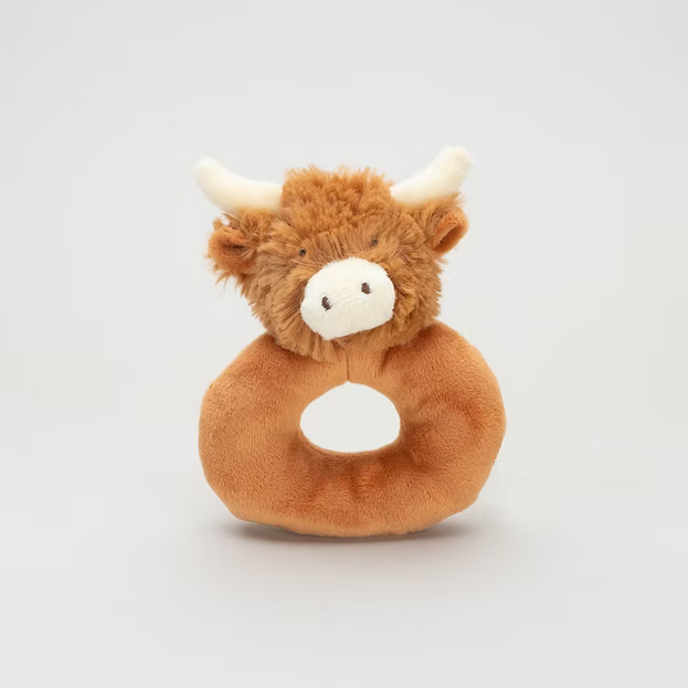 Horny Highland Brown Cow Rattle