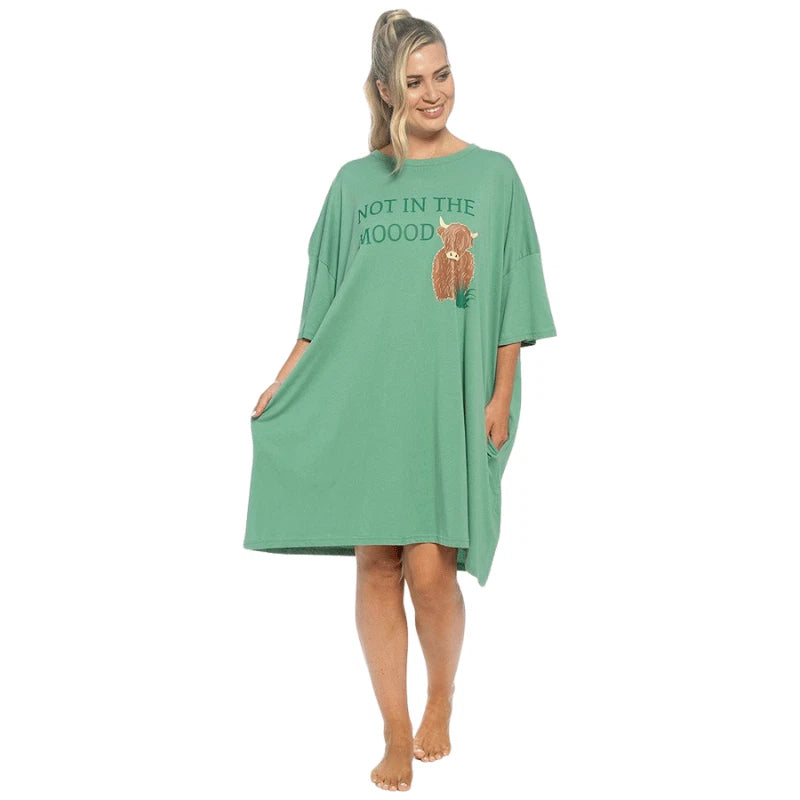Oversized Highland Cow Nightie with Pockets