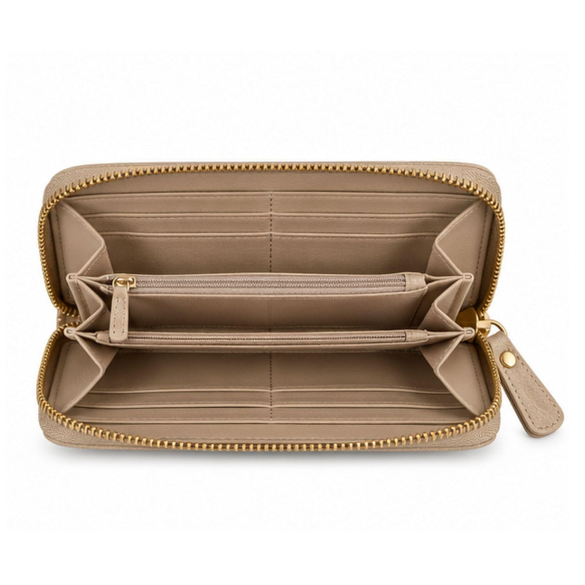 Highland Cow Zip Purse With Coin And Card Slots - Nude