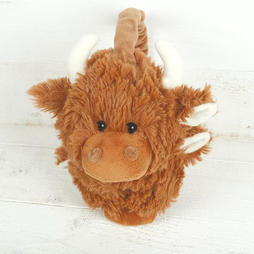Adjustable Brown Highland Cow Earmuffs