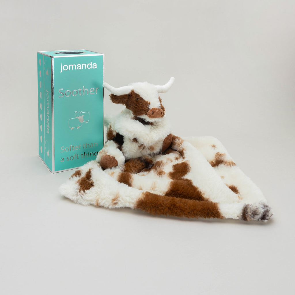 Texas Longhorn Cow Baby Toy Soother Comforter & Soother Box